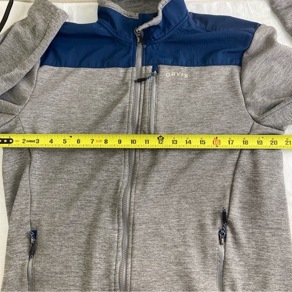 Orvis Jacket EGray Blue Bonded Mesh Full Zip Fleece Outdoors Men’s  Sz M - Picture 10 of 16